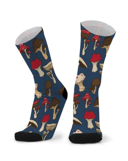 Socks - Blue Shrooms Unisex - Larger Fit