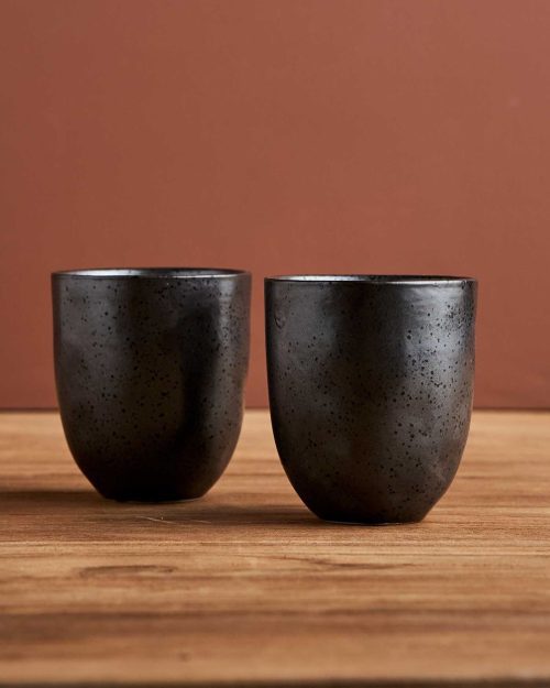 Robert Gordon Earth Latte Cups Black | Set of 2
