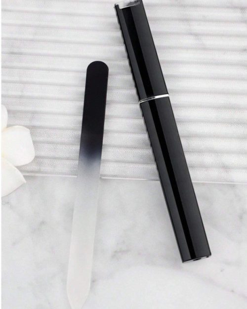 Glass Nail File Black Glass 15x1.7cm
