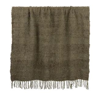 Burbuja Cotton Blend Throw Olive 125x150cm
