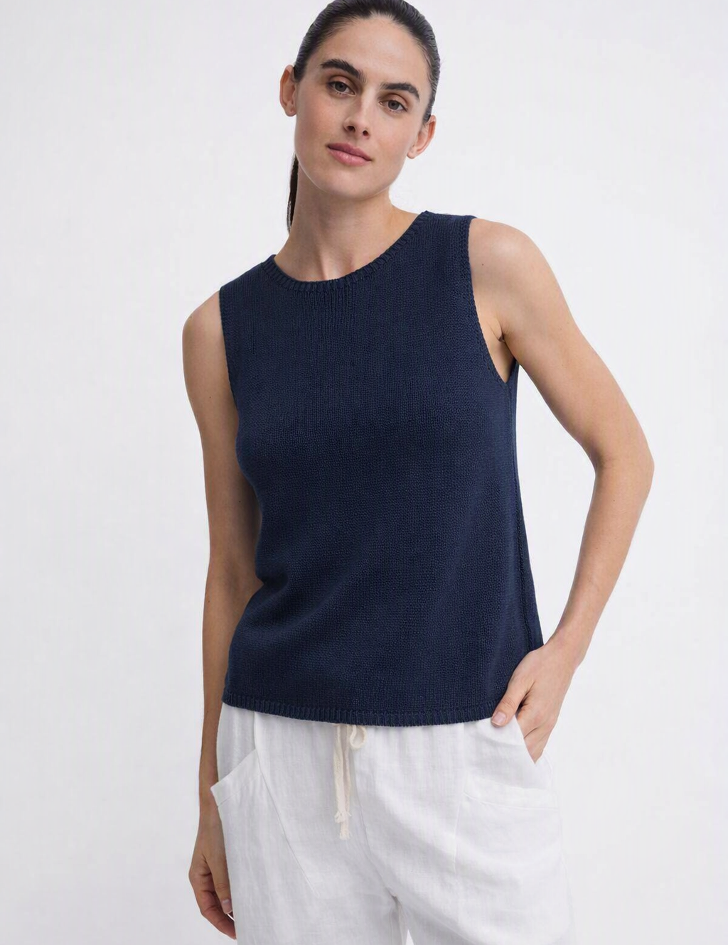 Little Lies Spring Tank - Navy