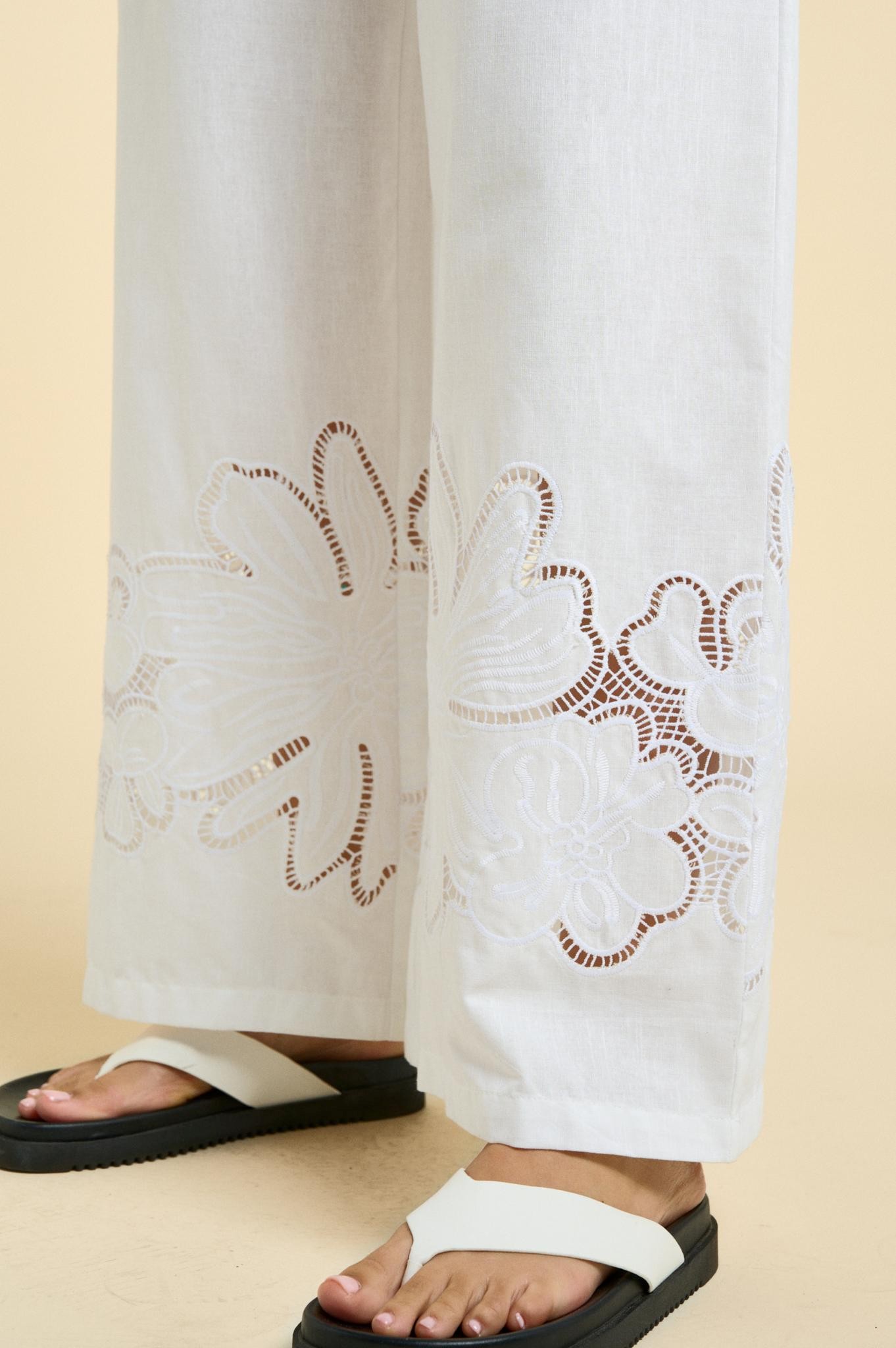 Little Lies Flora Pants - White - Image 3