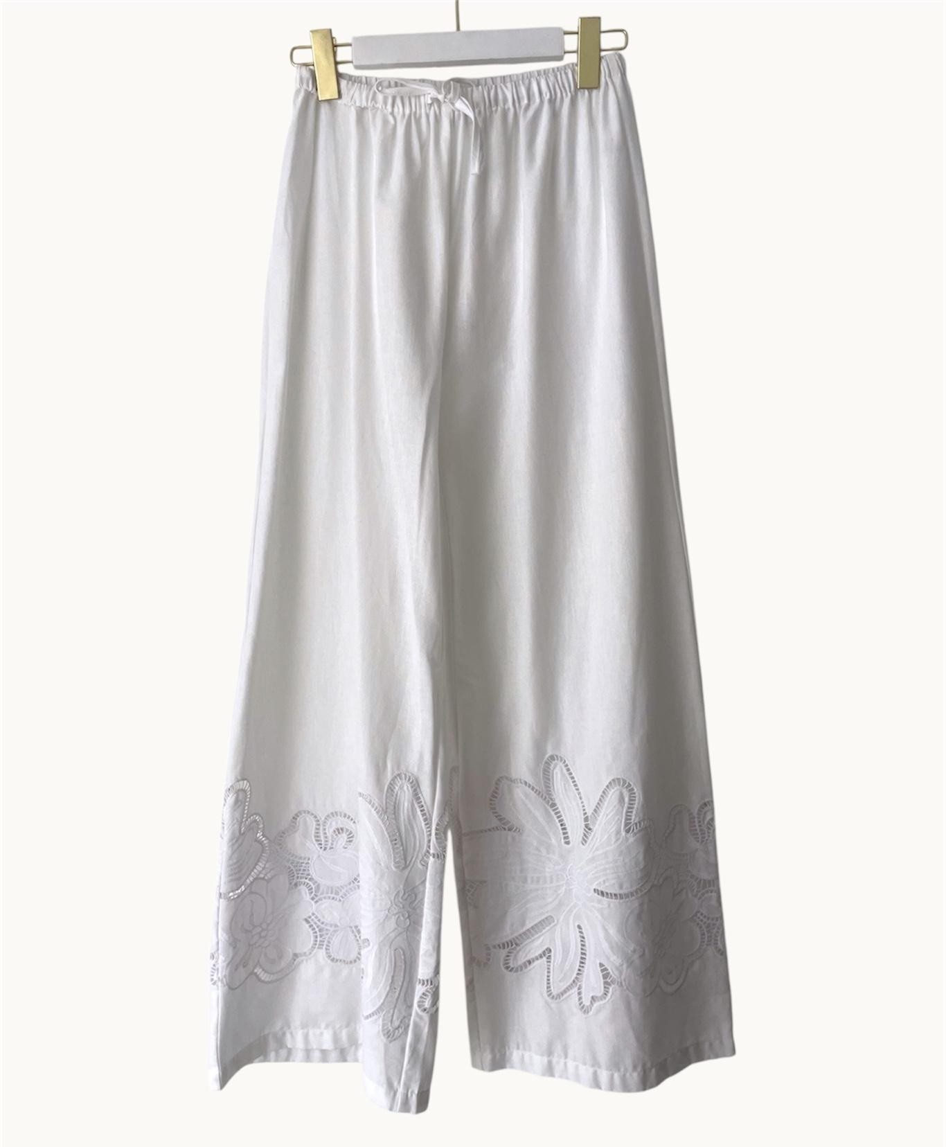 Little Lies Flora Pants - White - Image 4
