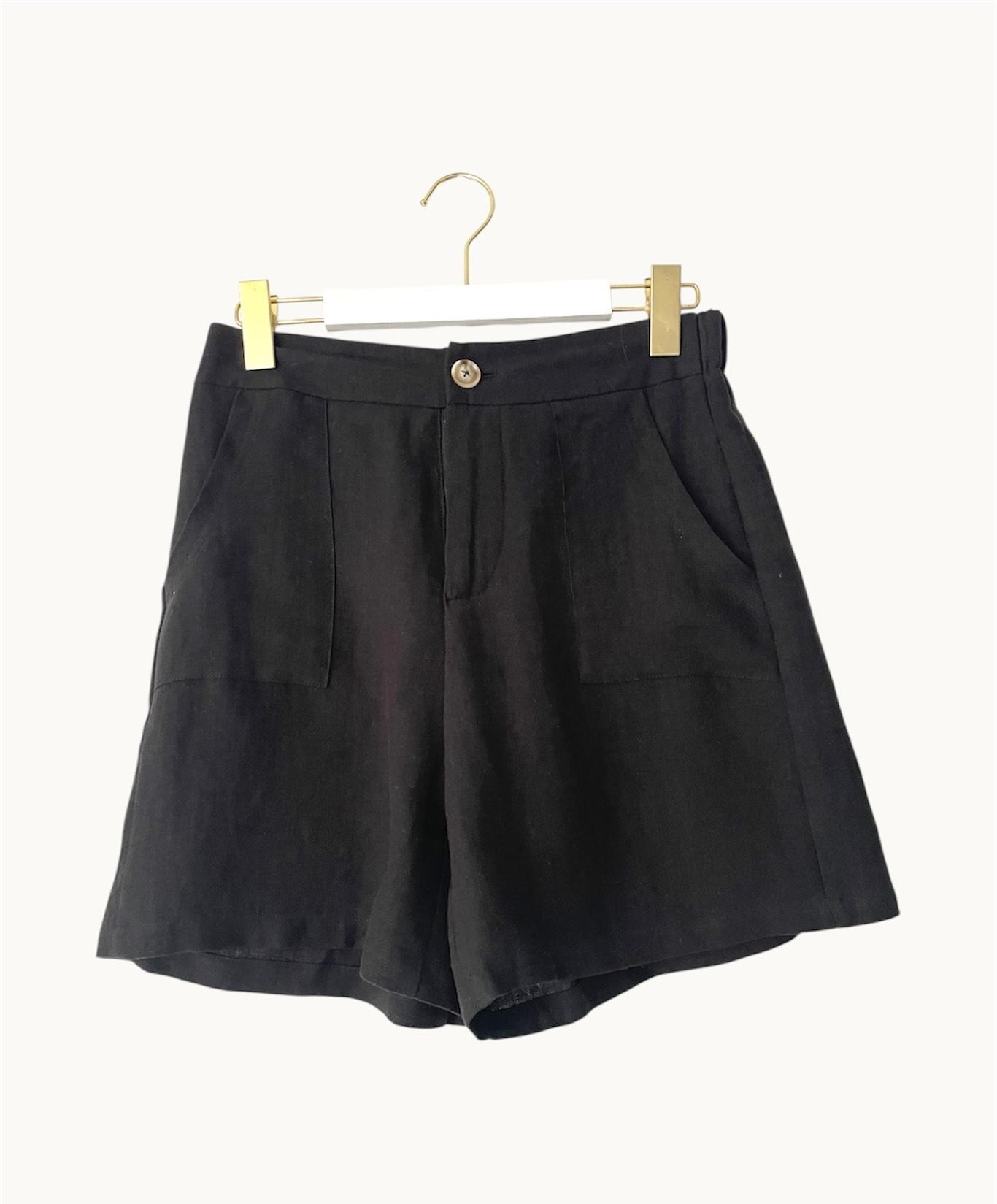 Little Lies Jude Linen Shorts - Black - Image 2