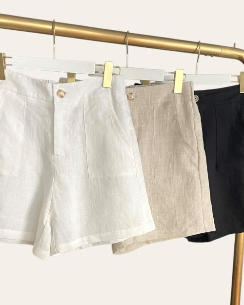 Little Lies Jude Linen Shorts - White