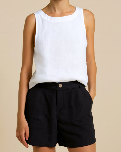 Little Lies Jude Linen Shorts - Black