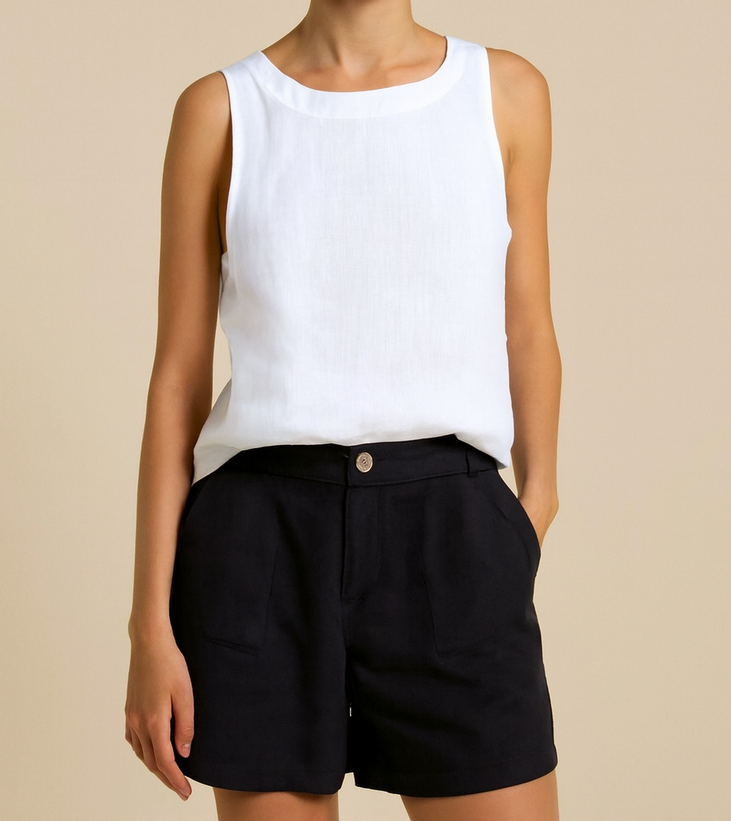 Little Lies Jude Linen Shorts - Black