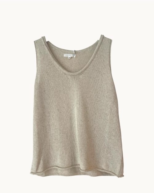 Little Lies Scoop Spring Tank - Natural
