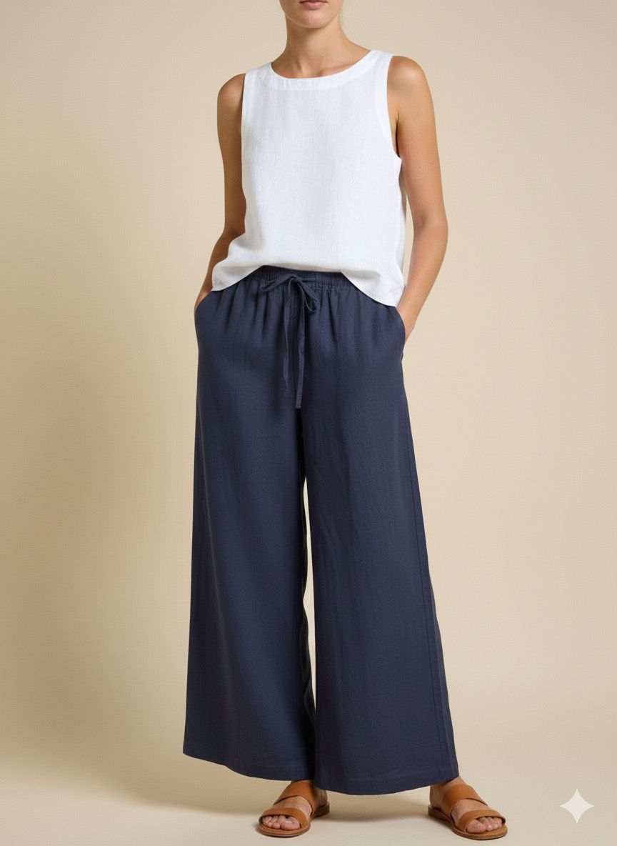 Little Lies Tara Pants - Navy