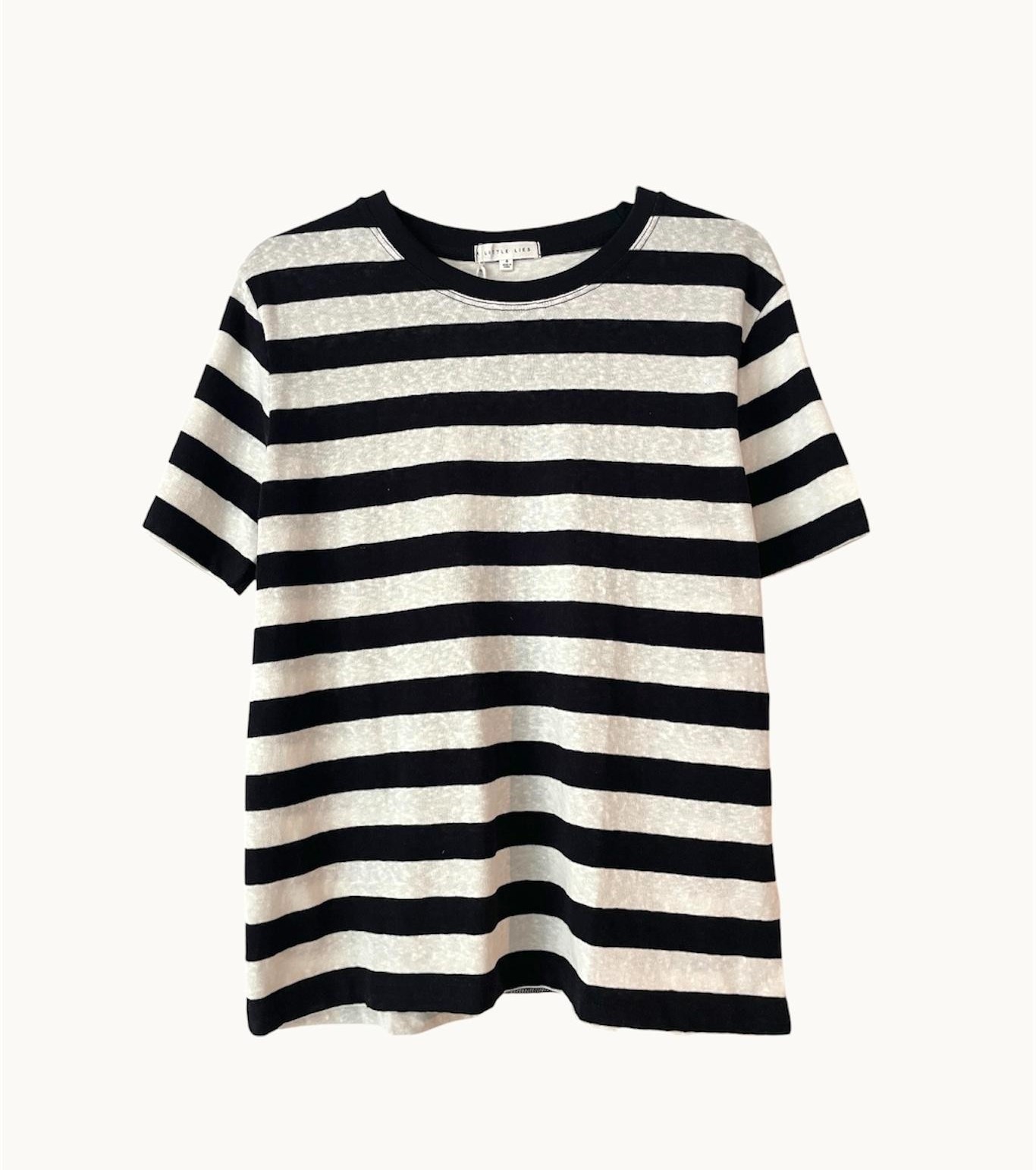Little Lies Tilly Stripe Tee - Black Stripe