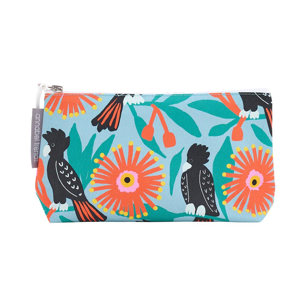 AT Cosmetic Bag - Black Cockatoos Small