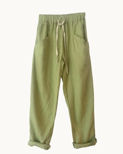 Little Lies Luxe Linen Pant - Apple
