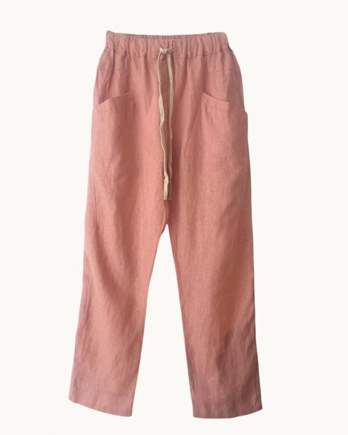 Little Lies Luxe Linen Pant - Salmon
