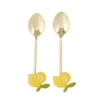 Lemon S/Steel Spoons Set 2