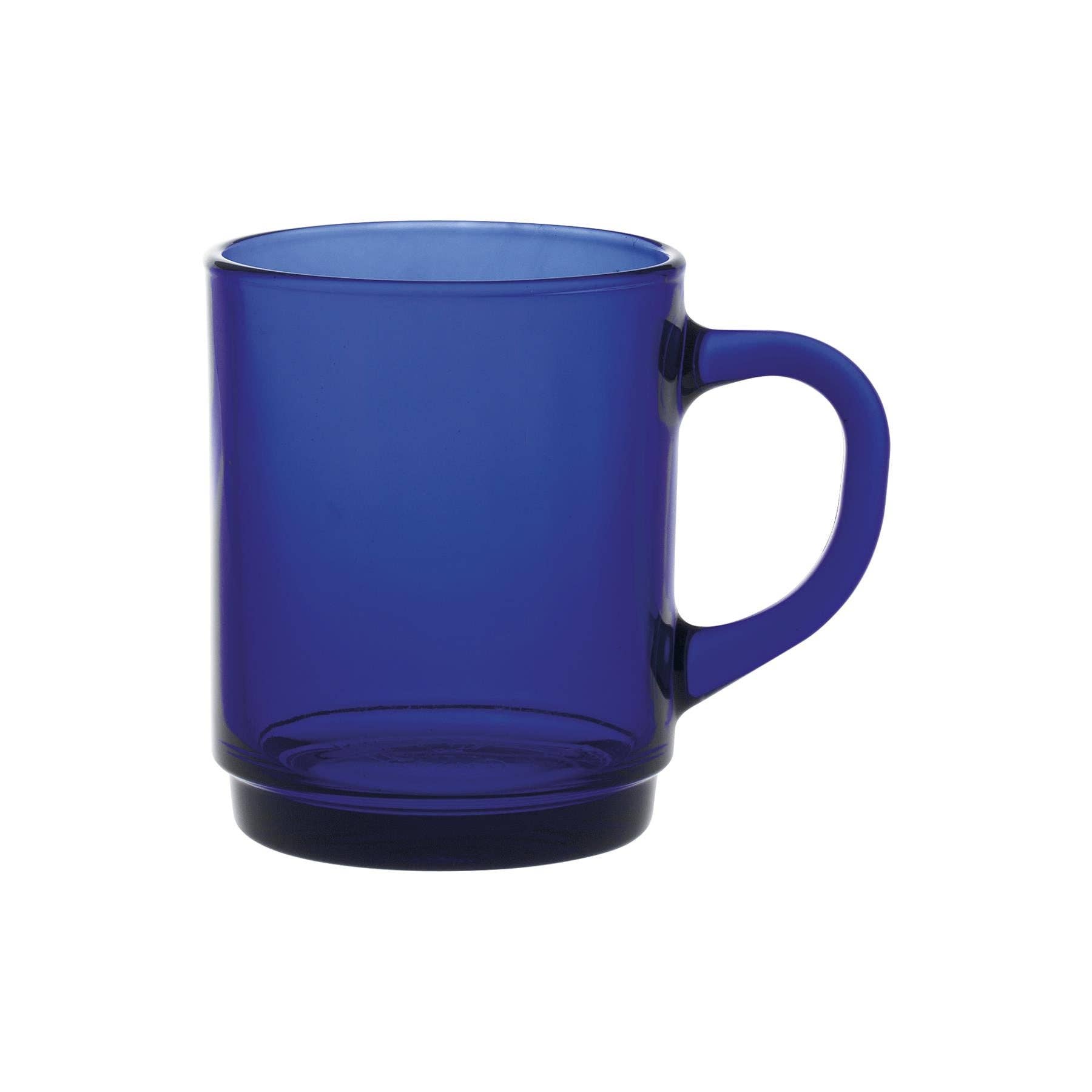 260ml Versailles Glass Coffee Mug - Blue