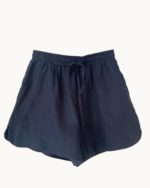 Little Lies Bronte Linen Shorts - Navy