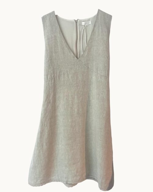 Little Lies Crochet Trim Dress - Natural