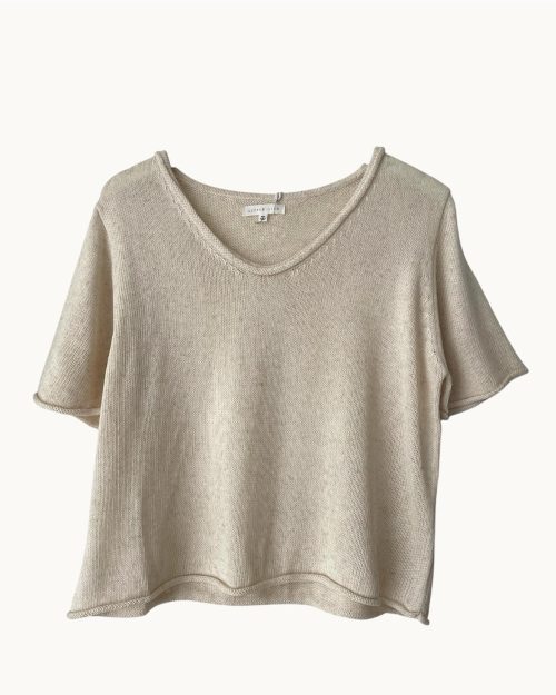 Little Lies Scoop Spring Tee - Natural