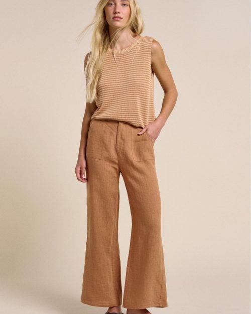Little Lies Jude Linen Pants - Rust