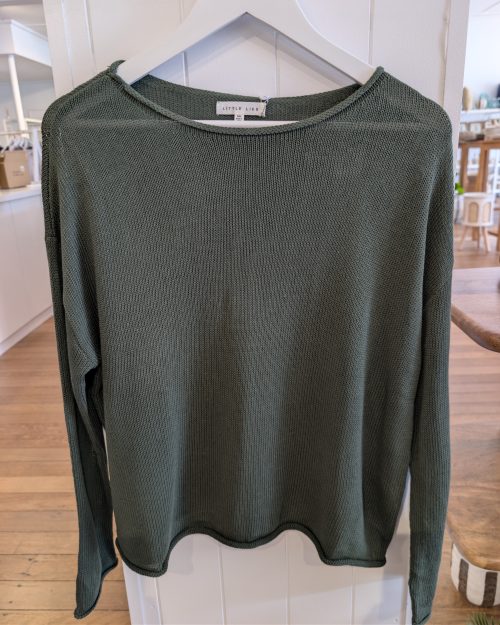 Little Lies Spring Knit - Forest Green