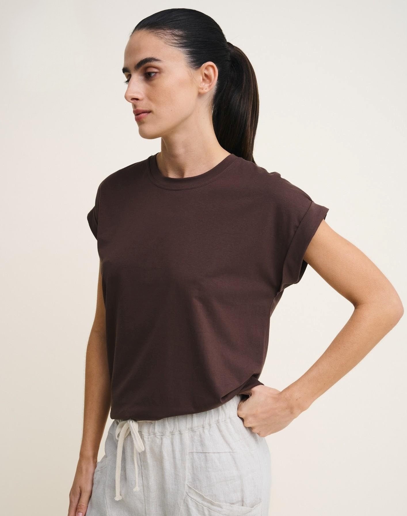 Little Lies Rhodes Tee - Chocolate