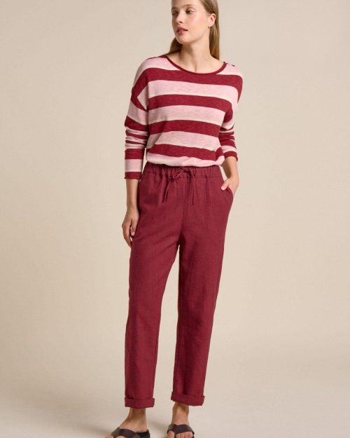 Little Lies Jodie Pants - Cherry