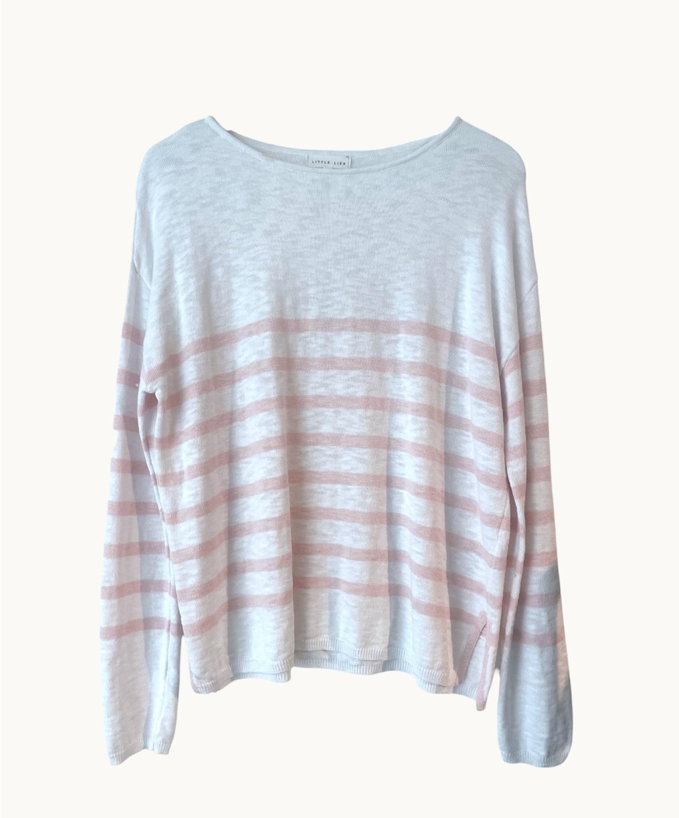Little Lies Bobbie Top - White/Pink - Image 2