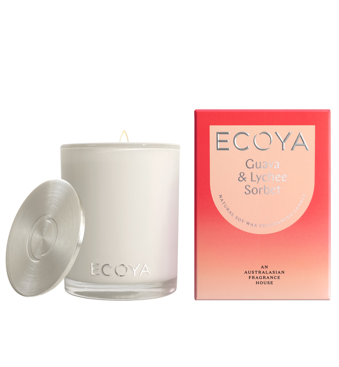 Ecoya Madison Candle 400g - Guava & Lychee Sorbet