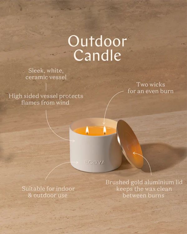 Ecoya Outdoor Candle - Citronella & Lemongrass - Image 2