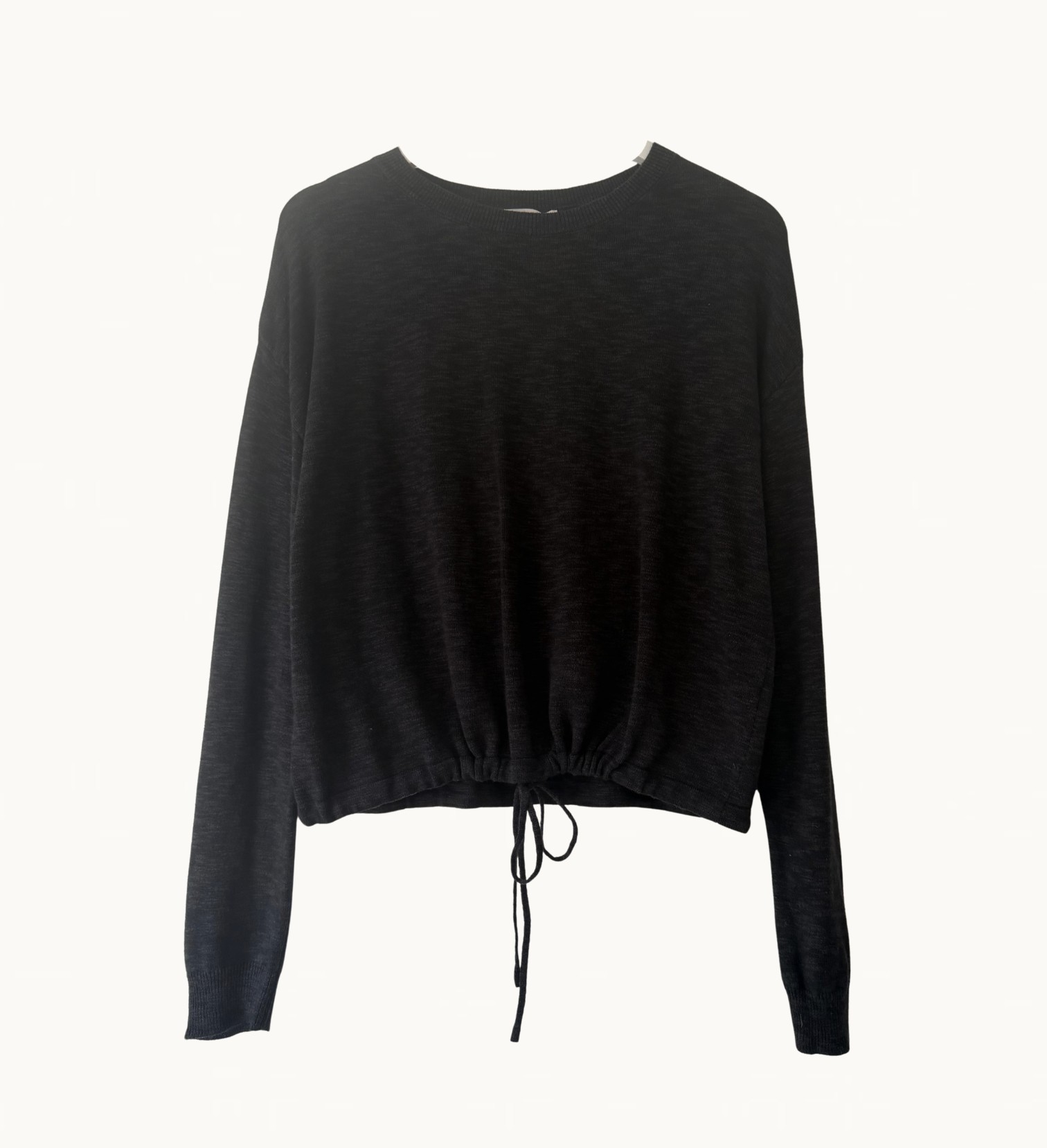 Little Lies Hailey Drawstring Top - Dark Grey - Image 2