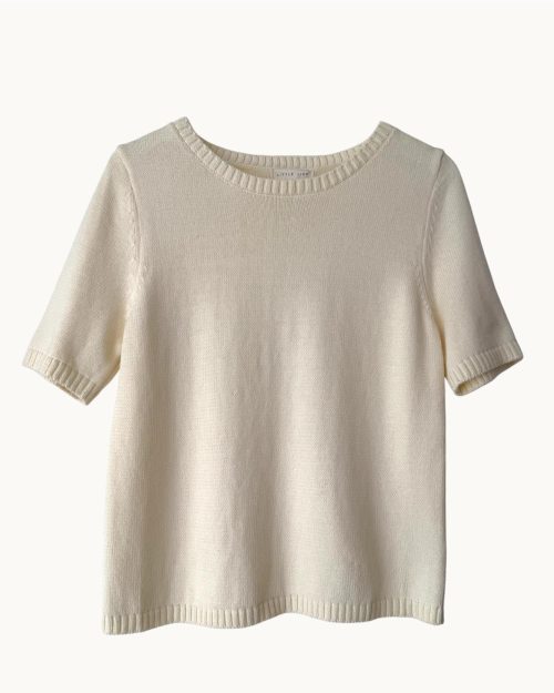 Little Lies Rowie Cotton Knitted Tee - Milk