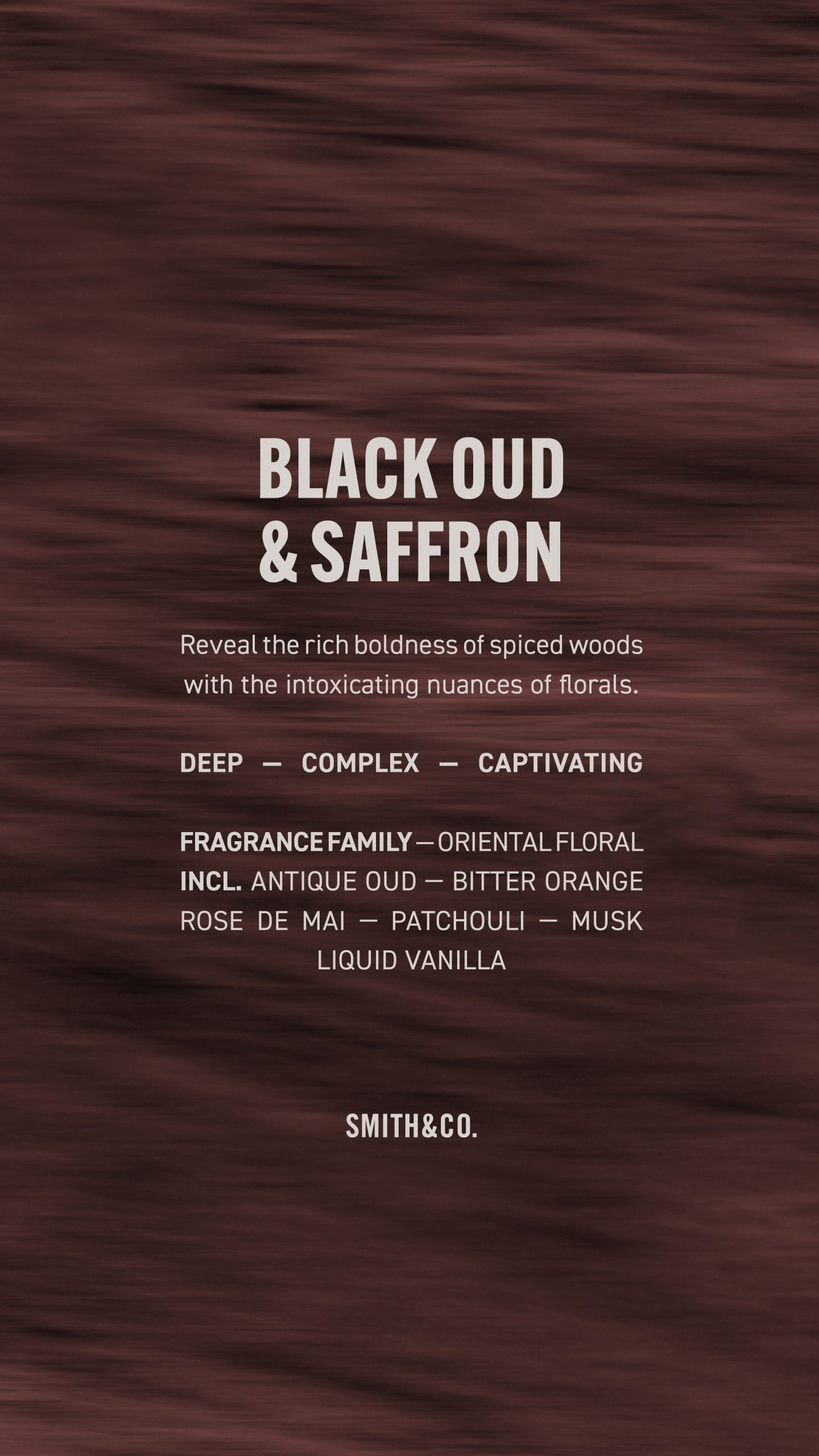 Smith & Co. Diffuser 50ml - Black Oud & Saffron - Image 3