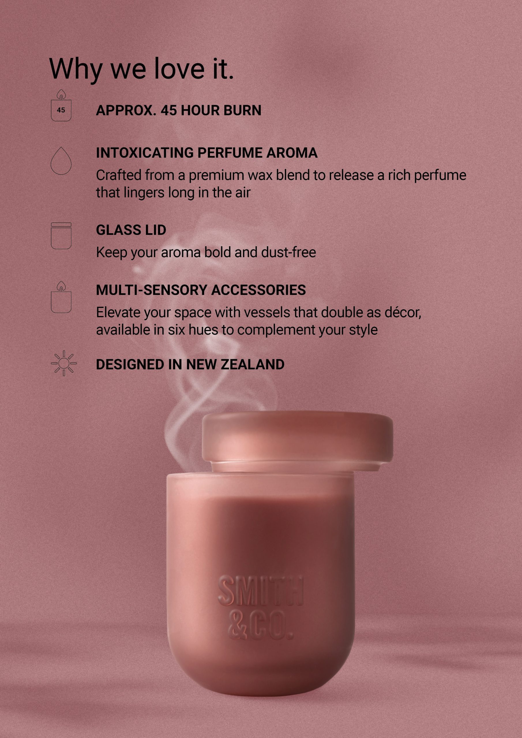 Smith & Co. Candle 250g - Blush Rose & Blackberry - Image 8