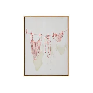 Laundry Day Nat Frame Oil Canvas 45x60cm