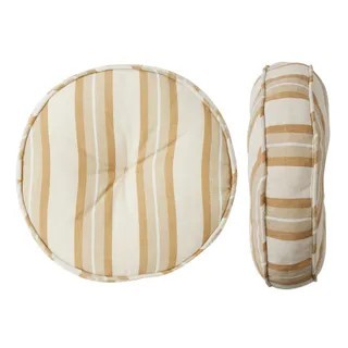 Palma Round Cotton Cushion - Natural