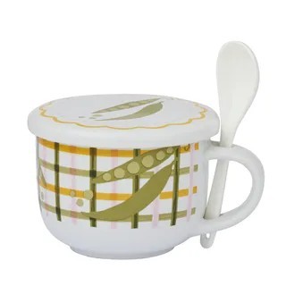 Pea 3pc Ceramic Soup Mug Set