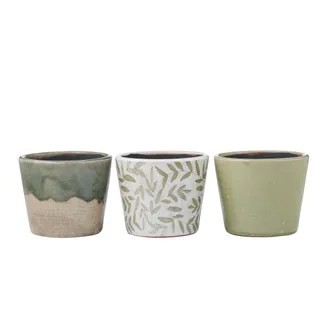 Triad Ceramic Pots 14x12cm