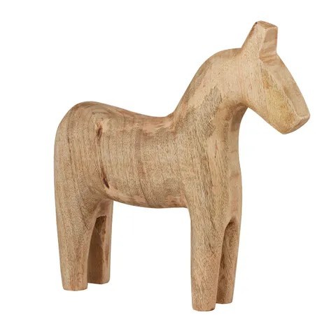 Rancho Wood Horse Sculpture Natural Large