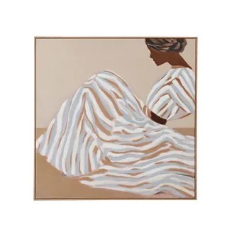 Dorcas Ash Frame Oil Painting 80x80cm