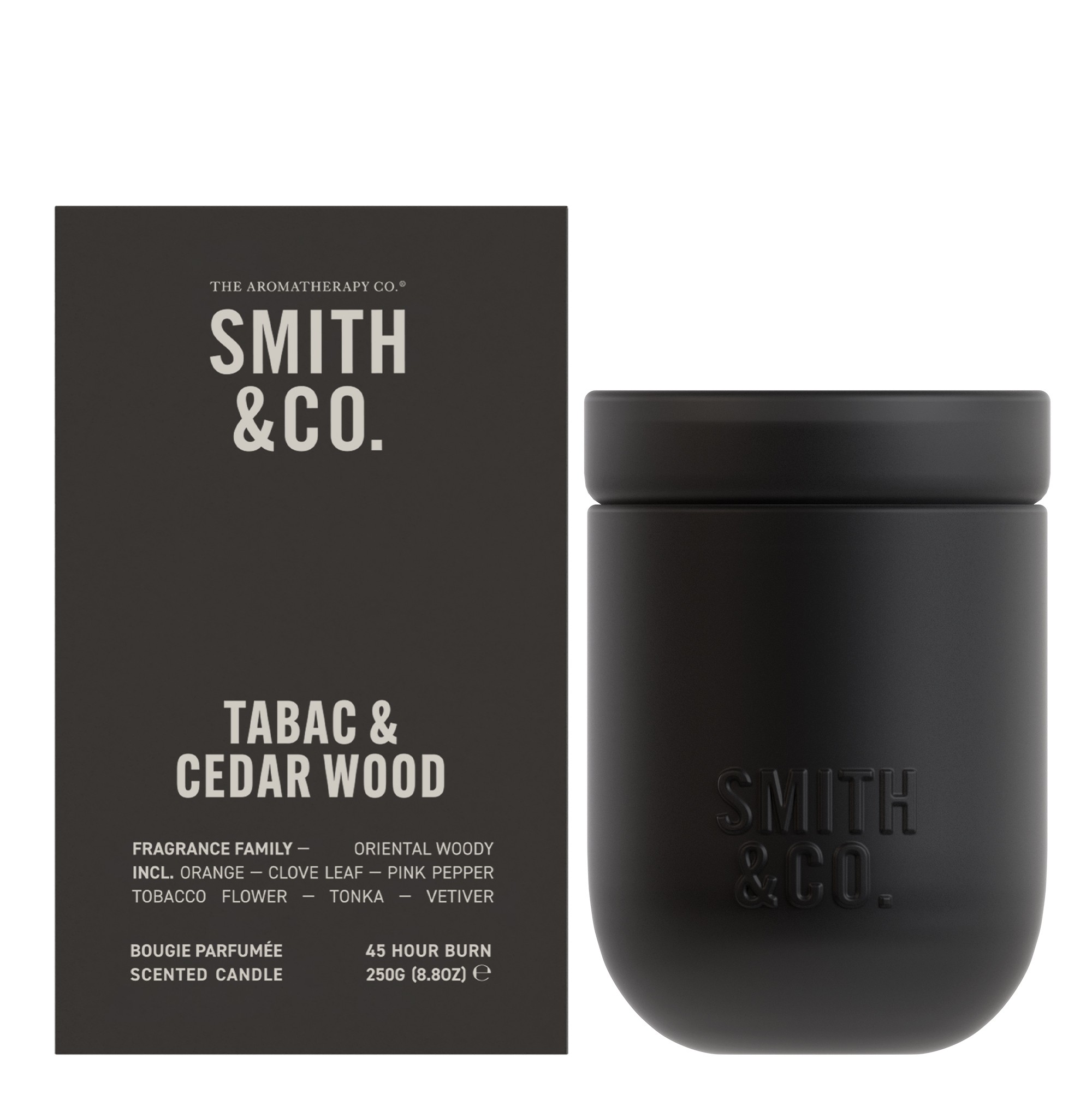 Smith & Co. Candle 250g - Tabac & Cedarwood