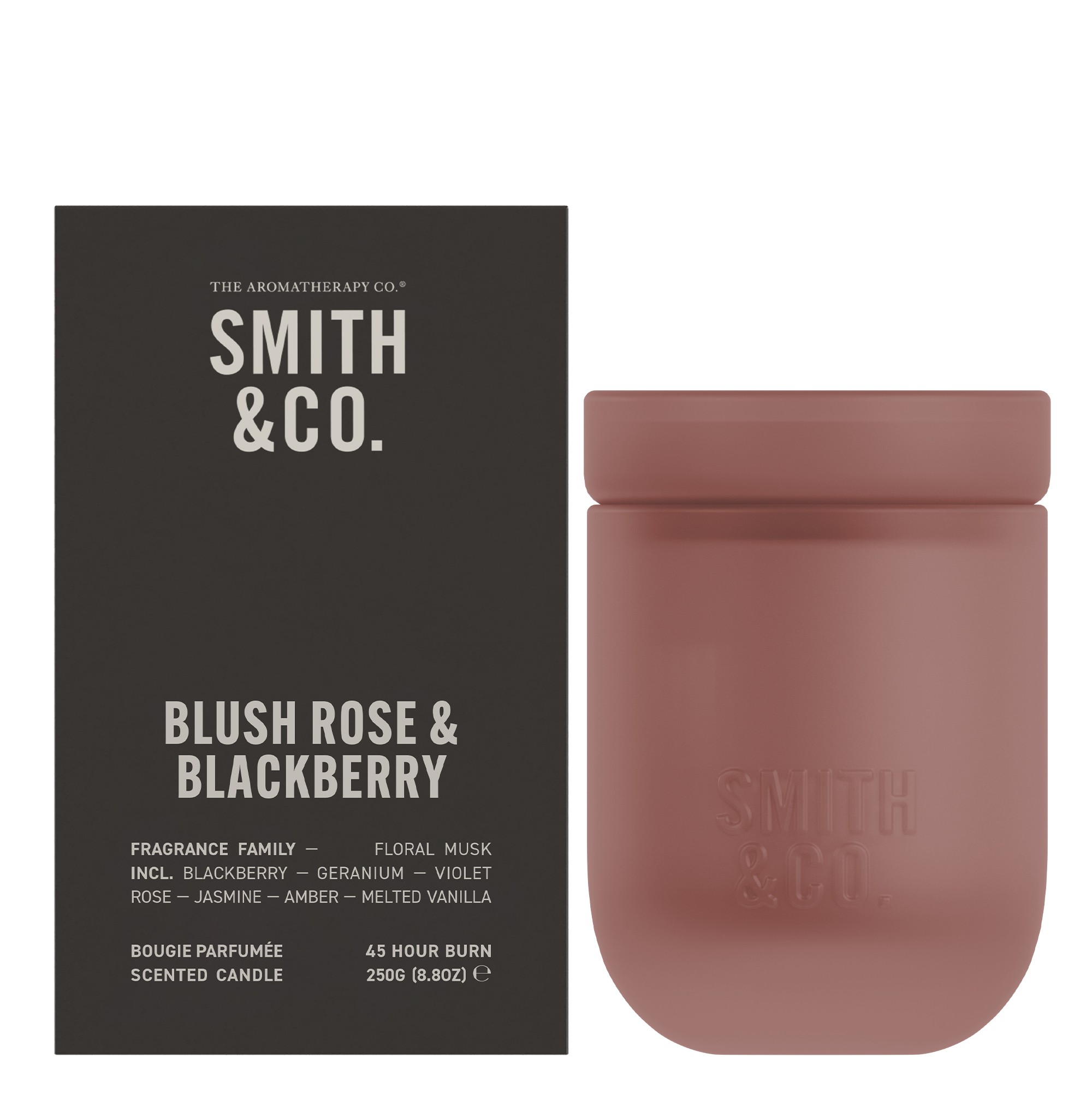 Smith & Co. Candle 250g - Blush Rose & Blackberry