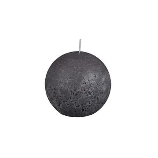 Terra Texture Sphere Candle Charcoal 9x9cm