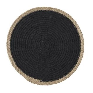 Harris Cotton/Jute Placemat - Black