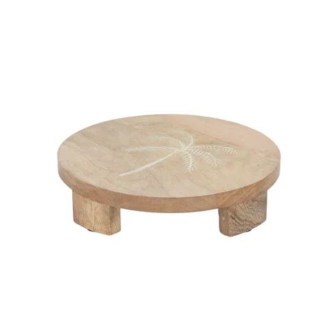 Tropic Wood Inlay Footed Board 22x5cm