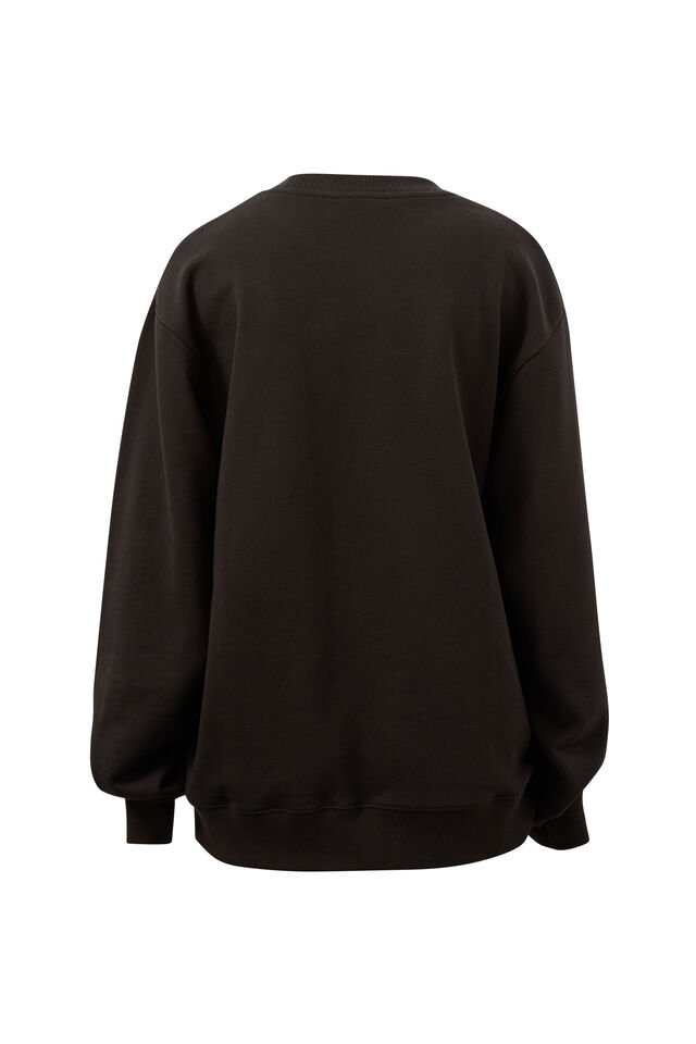 Isla Oversized Slouchy Crew - Phantom/White Heritage Outline - Image 4