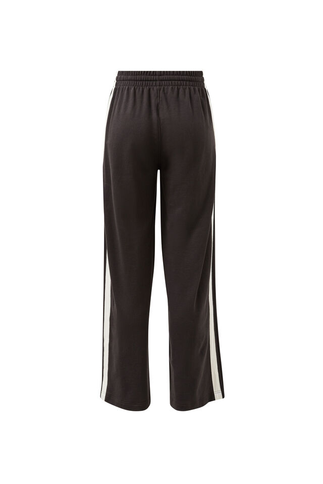 Gigi Wide Leg Terry Trackpant - Phantom Side Stripe - Image 4