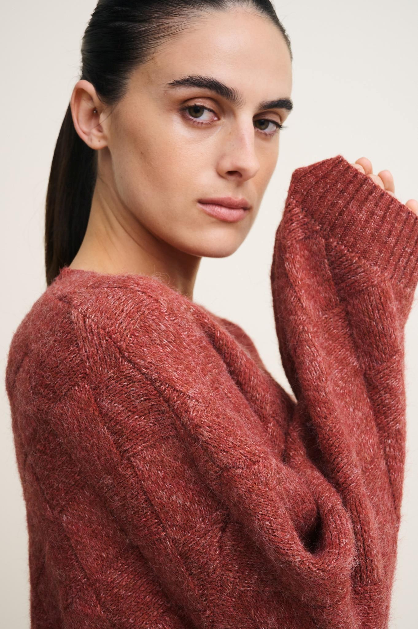 Little Lies Dylan Jumper - Terracotta - Image 3