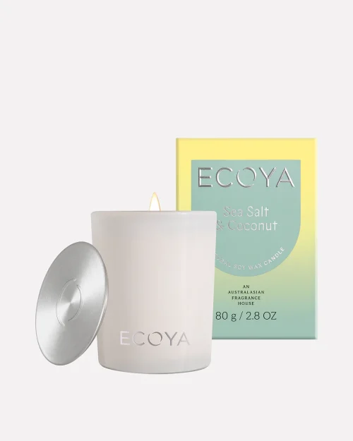 Ecoya Mini Madison Candle 80g - Sea Salt & Coconut