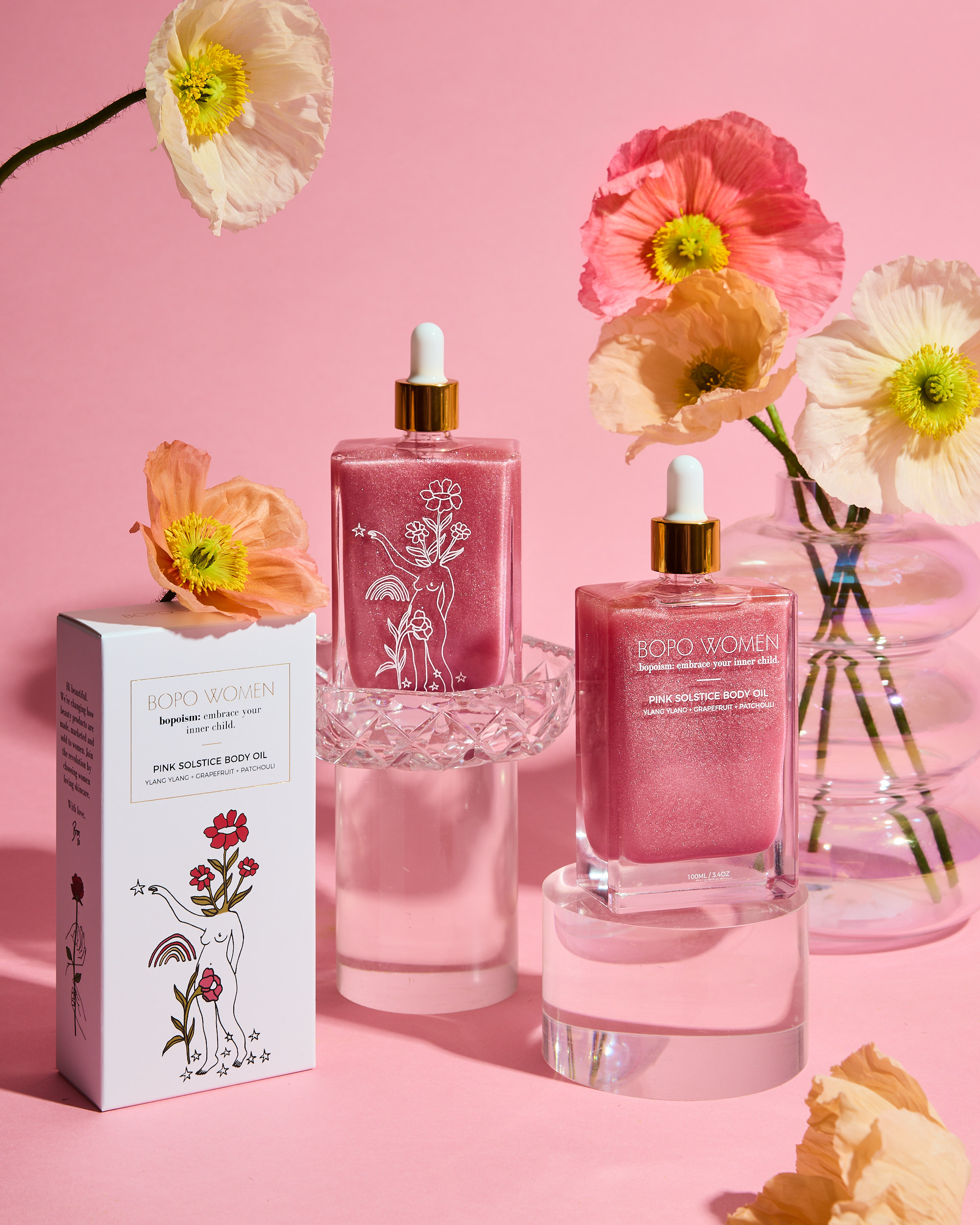 Bopo Women Body Oil 100ml - Pink Solstice - Image 2