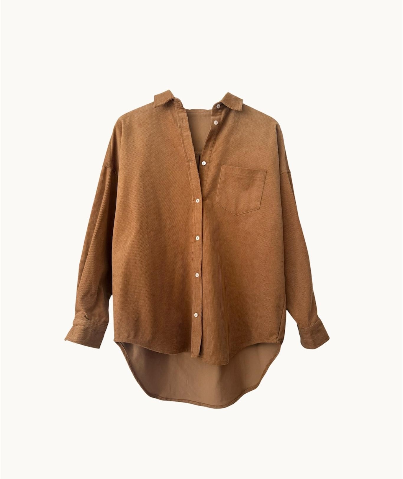 Little Lies Khaite Cord Shirt - Camel - Image 2